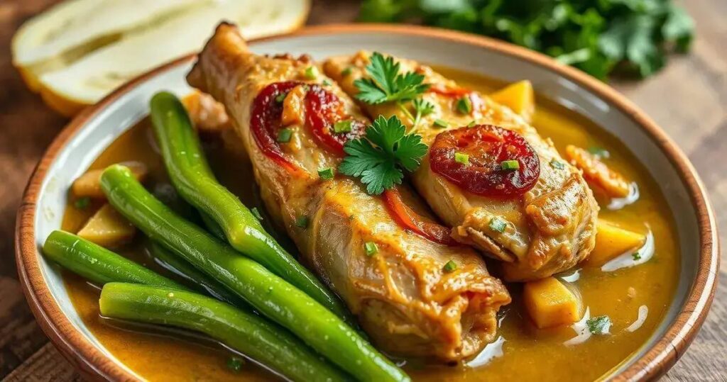 receita de frango com quiabo