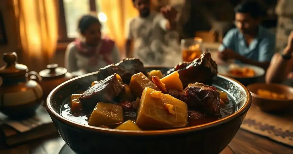 caldo de costela com mandioca