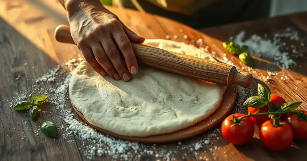 como abrir massa de pizza