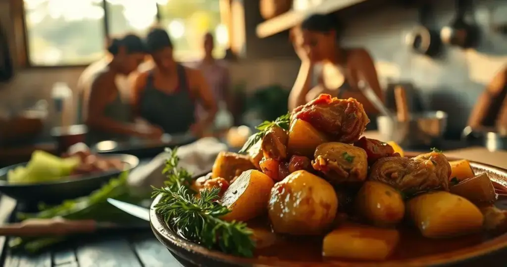 como fazer frango ensopado com batatas