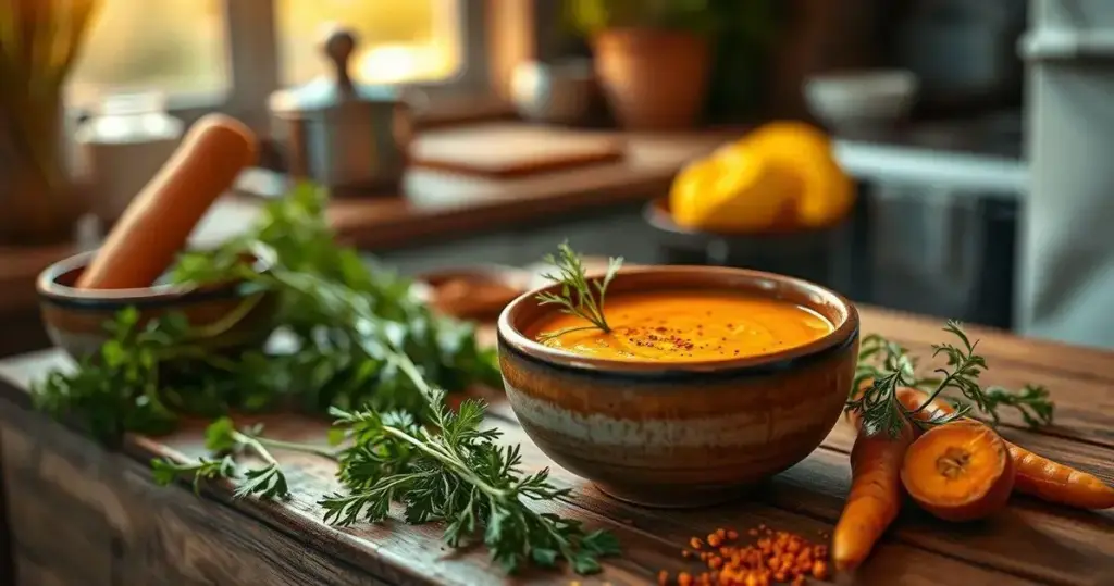 creme de cenoura com curry