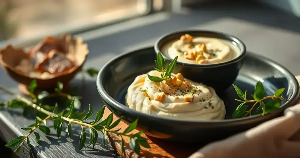 creme de mandioquinha com gorgonzola