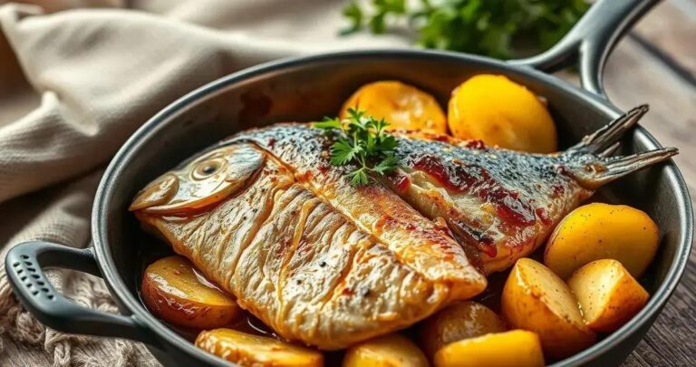 receita de cação com batatas