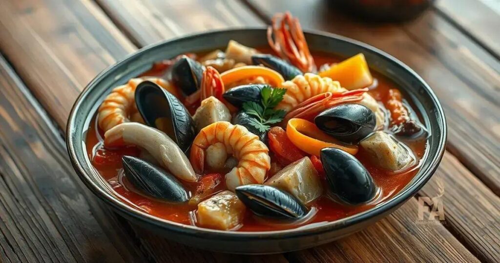 receita de caldeirada de frutos do mar