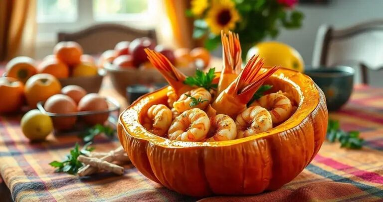 receita de camarão na moranga