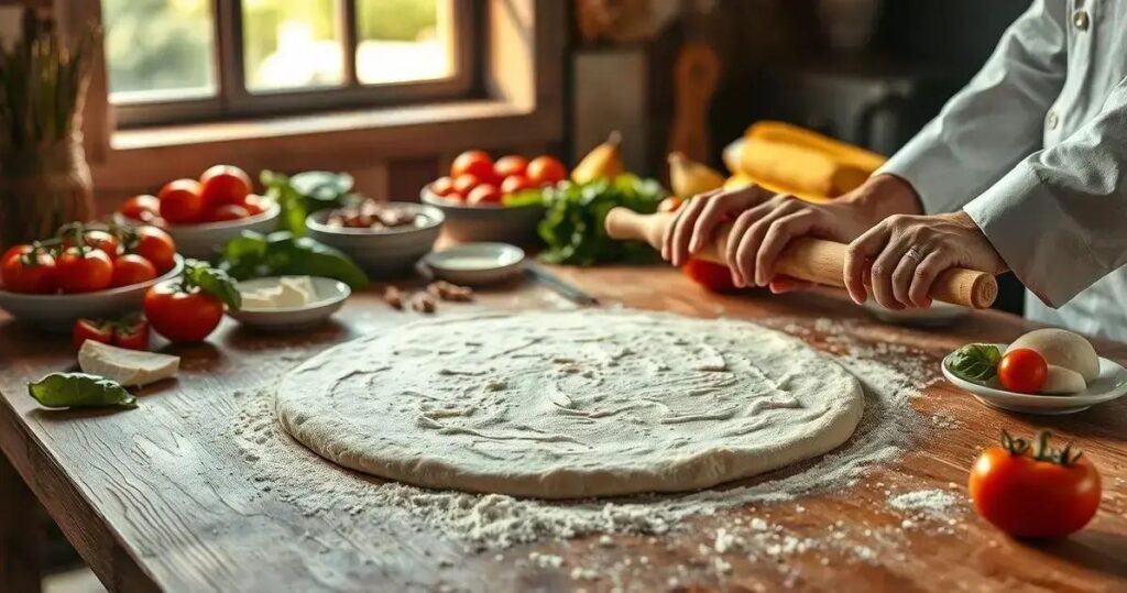 receita de massa de pizza