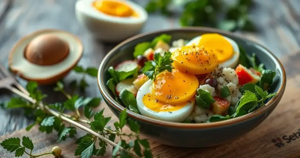 salada de ovos