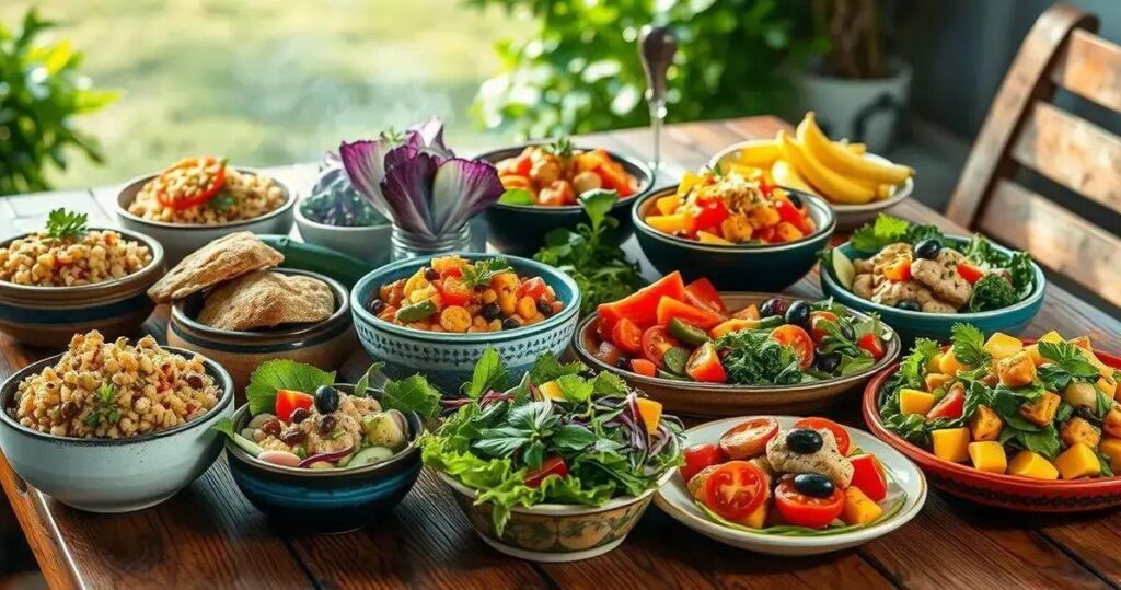 salada para churrasco