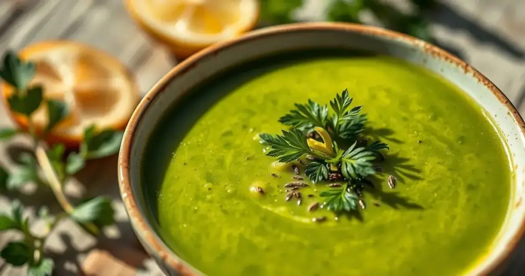 sopa de milho verde com frango desfiado