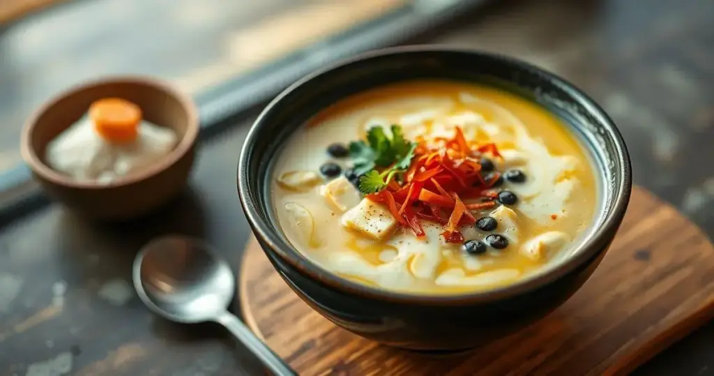 sopa de missô com tofu