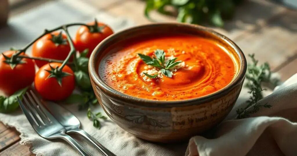 sopa de tomate caseira