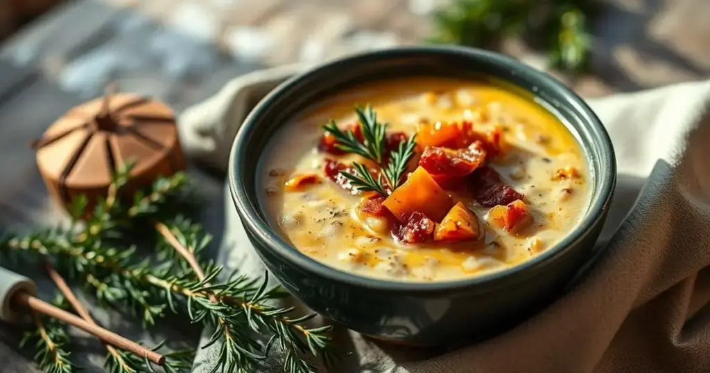 caldo de feijão com bacon e couve