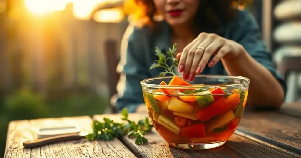 caldo de legumes caseiro