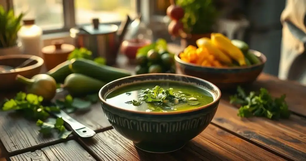 caldo verde com chuchu