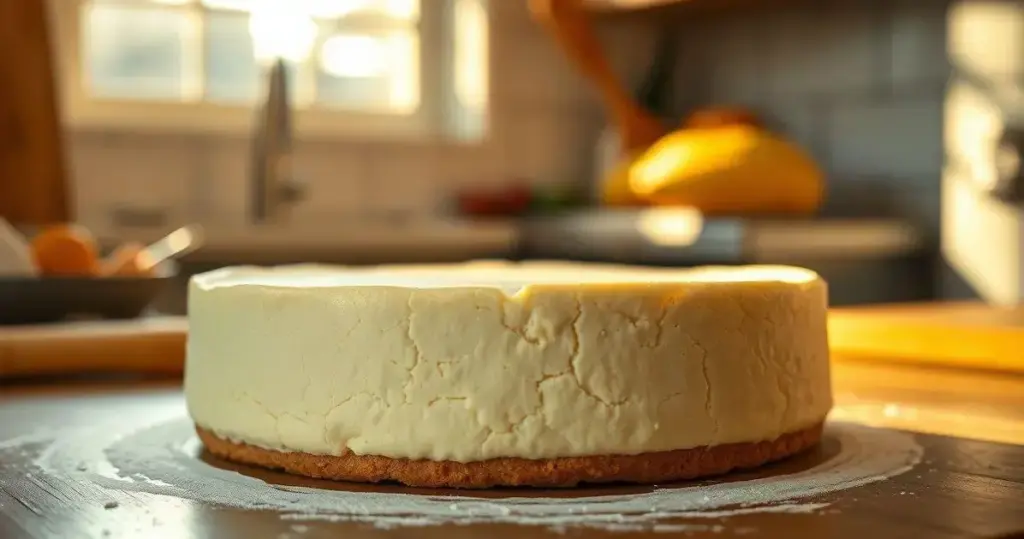 massa de cheesecake que não racha