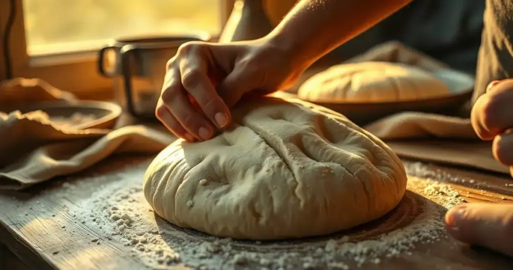 massa de pão sírio