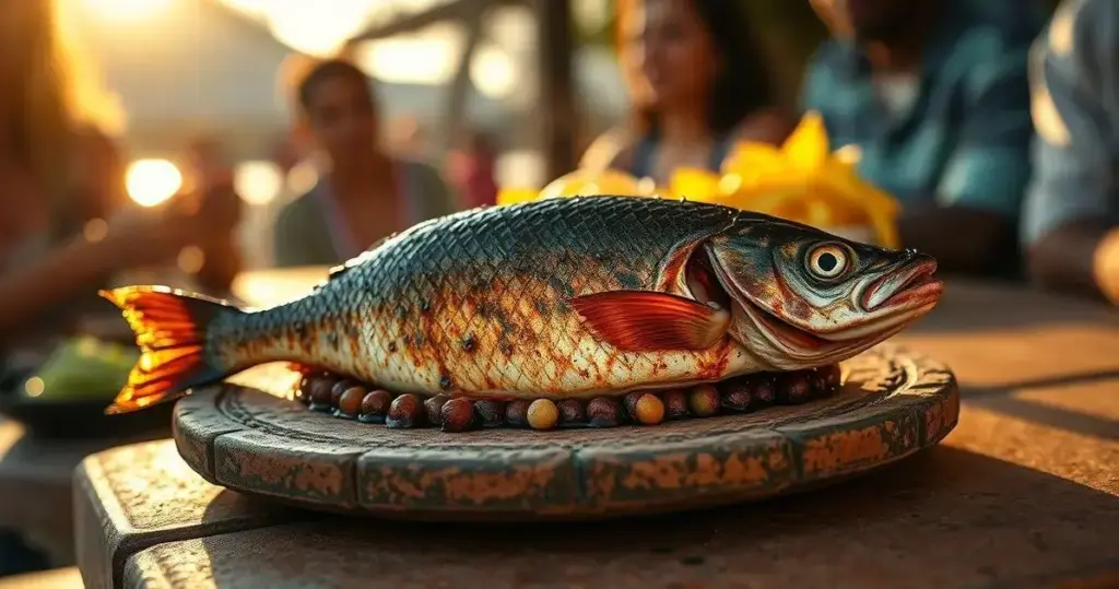 receita de peixe assado na telha