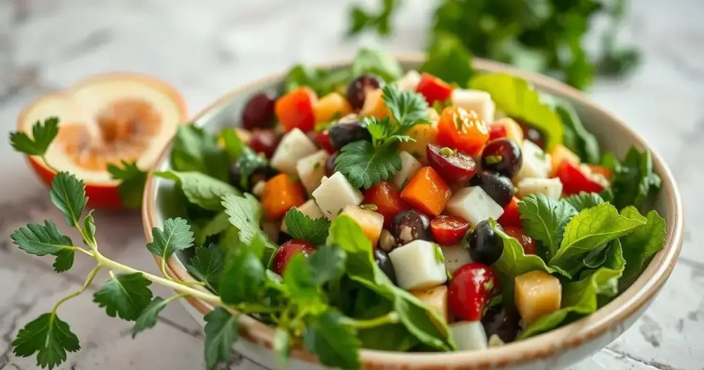 salada de feijão branco