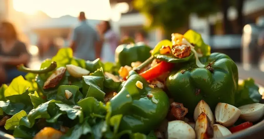 salada de pimentão