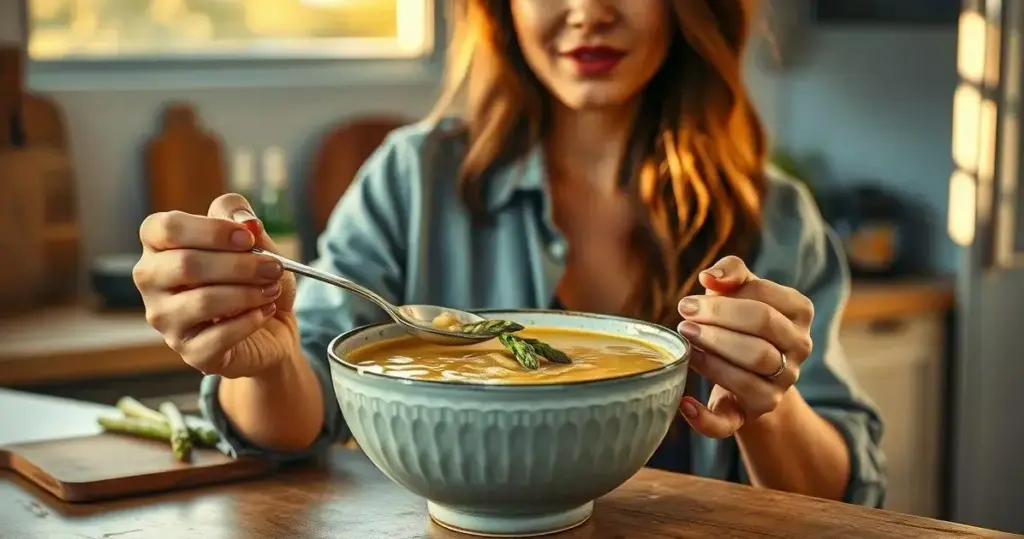 sopa creme de aspargos enlatados