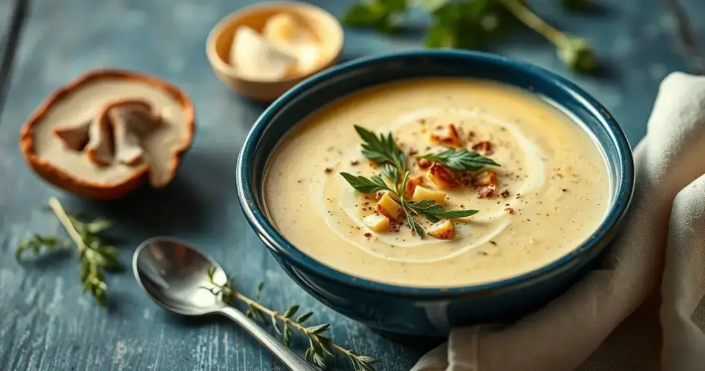 sopa de abóbora com gorgonzola
