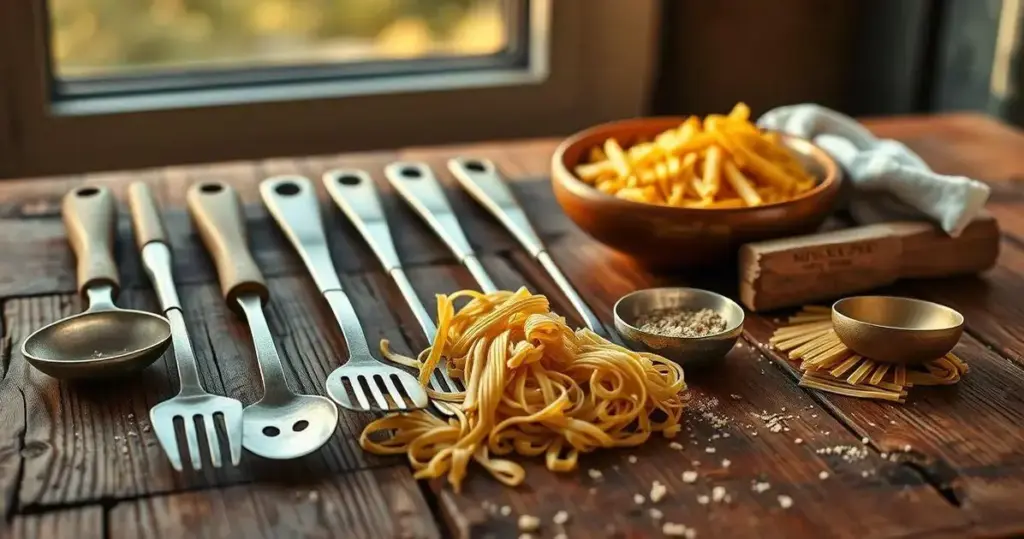 utensílios para fazer massa